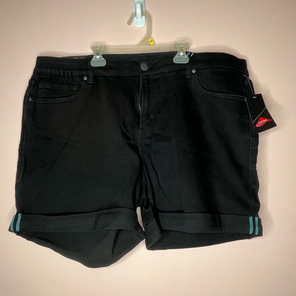 NWT LuLaRoe Black Jean Boyfriend Shorts